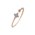 Petit Anel Lux Flor com Diamantes Ouro 18K