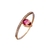Anel Gota de Turmalina Rosa e Diamantes Ouro 18K