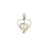 Pingente do Amor Gaiola Coração Ouro Branco 18K