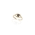 Anel Olho Grego Safira Azul e Diamante Ouro 18K