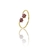 Petit Anel Lux Flores de Rodolita Ouro 18K