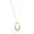 Pingente Fecho Articulado Oval com Diamantes