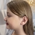 Brinco de Coração Aro de Bolinha Ouro Branco 18K - SOU por Juliana Canova | Joias em Ouro 18k