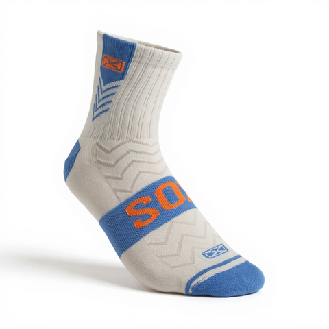 Media Sox Fleggy: Gris con celeste - comprar online