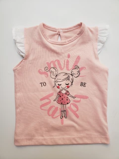 Remera Smile Happy rosa - comprar online