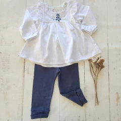 Remera Mia blanca volados - comprar online