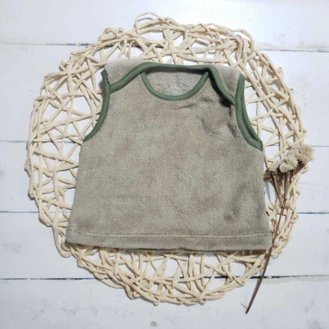 Chaleco de piel tostado