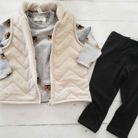 Chaleco unisex matelaseado Natural - comprar online