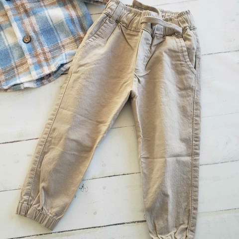 Jogger gabardina beige