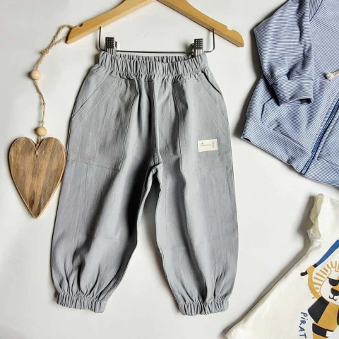 Pantalon Mom Benji gris