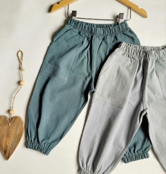 Pantalon Mom Benji petroleo - comprar online