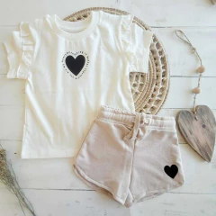 Remera Heart natural