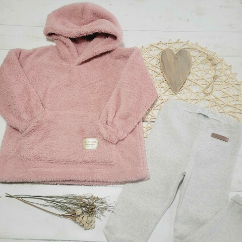 Buzo canguro corderito rosa - comprar online
