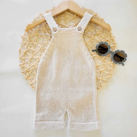 Jardinero tejido hilo MIlo crema - comprar online