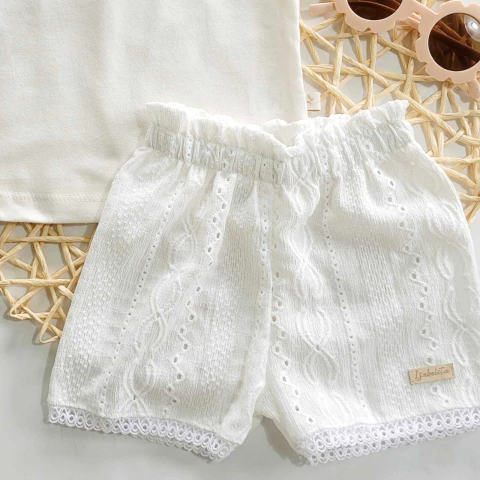 Short Broderi blanco - comprar online