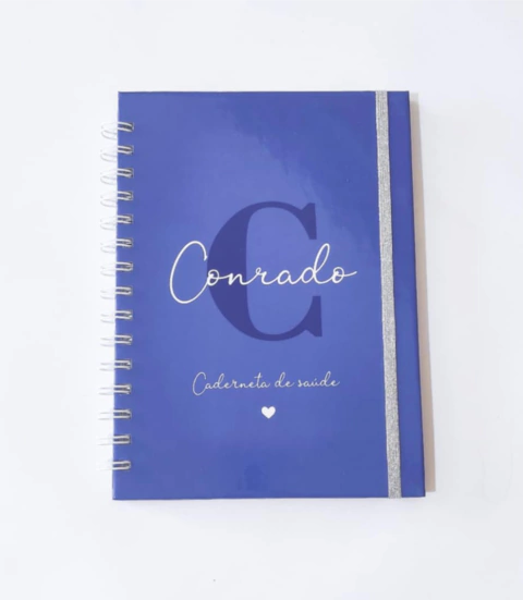 Caderneta de Saúde - Azul com inicial - comprar online
