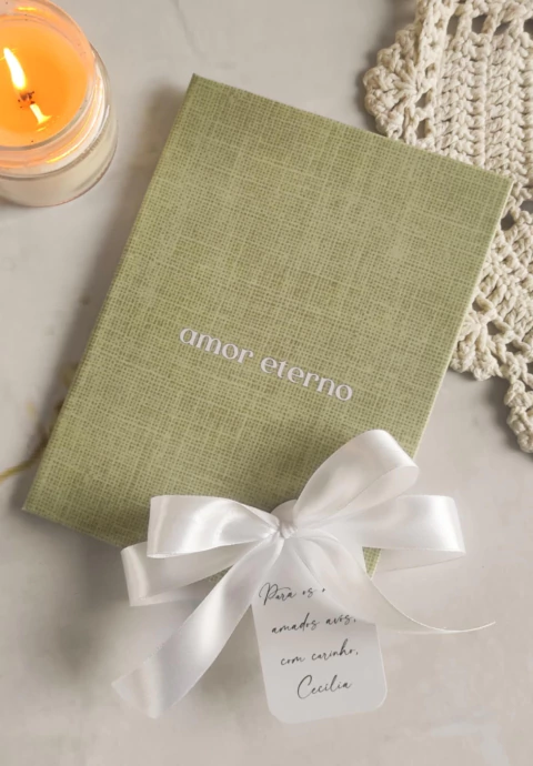 Fólio Duplo com fotos - Verde - comprar online