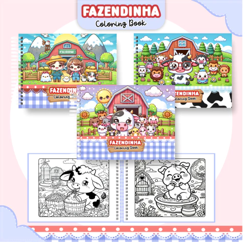 Livro de colorir Fazendinha - comprar online