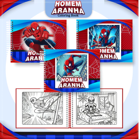 Livro de colorir heróis - Homem aranha - comprar online