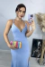 Vestido Longo com Decote Aro Amarracão na Costas - Azul Serenity