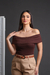 Blusa Thais Ombro a Ombro - Marrom