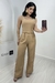 Conjunto Francesca Alfaiataria - Marrom Claro