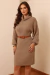 Imagem do Vestido Helene em Tricot Mousse - Marrom Claro