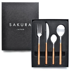 Set Cubiertos Sakura Madera x24 Piezas - comprar online