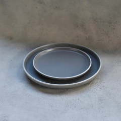 Pack x6 Platos Playos Sakura Asphalt Gray - comprar online