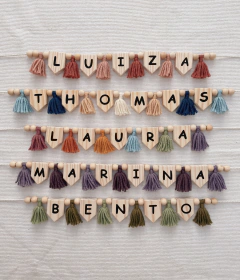 03 Letras - Bandeirinhas Personalizadas - Pingo de Gente - Dunó Ateliê