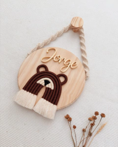 Porta Maternidade Urso - Personalizado - Dunó Ateliê