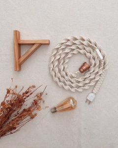 Luminária Entrelace - Rosê - Dunó Ateliê