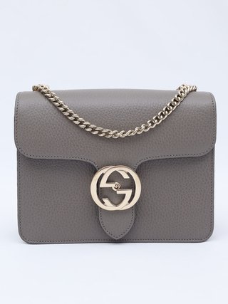 Bolsa Gucci Interlocking G Média Cinza