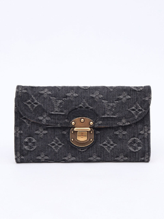 Carteira Louis Vuitton Black Denim Amelia