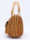 Bolsa Dior Vintage Wicker Patent Baulleto