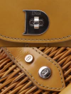 Bolsa Dior Vintage Wicker Patent Baulleto