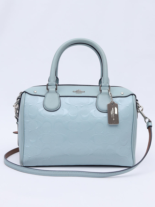 Bolsa Coach Bauletto Patent Blue Crossbody