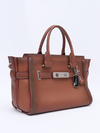 Bolsa Coach Brown Tote Turn Lock - Paris Brechó