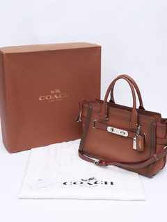 Bolsa Coach Brown Tote Turn Lock na internet