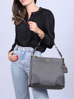 Bolsa Prada Tessuto Nylon Grafite Hobo Shoulder na internet