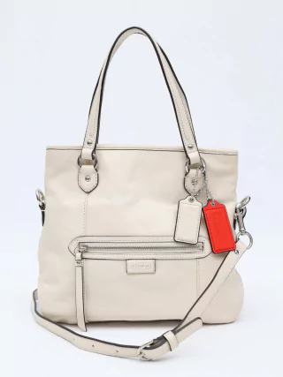 Bolsa Coach White Leather Crossbody