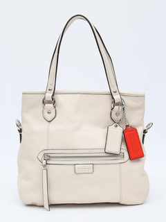 Bolsa Coach White Leather Crossbody - Paris Brechó
