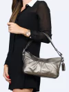 Bolsa Coach Metallic Gray Leather na internet