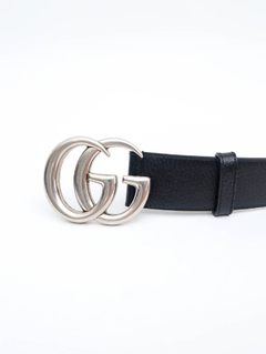 Cinto Gucci Marmont GG Preto