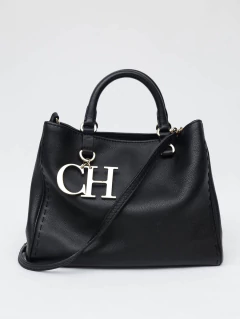 Bolsa Caroline Herrera CH Black Leather