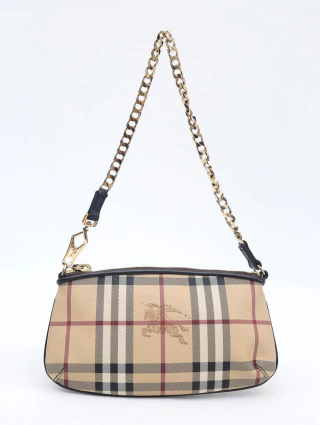 Bolsa Burberry Haymarket Check Mini Chain