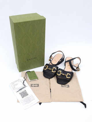 Sandália Gucci Horsebit Preta