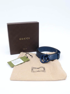 Cinto Gucci GG Marmont Azul - loja online