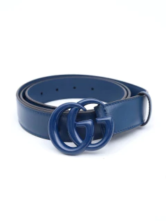 Cinto Gucci GG Marmont Azul - comprar online