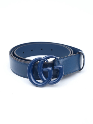 Cinto Gucci GG Marmont Azul - comprar online